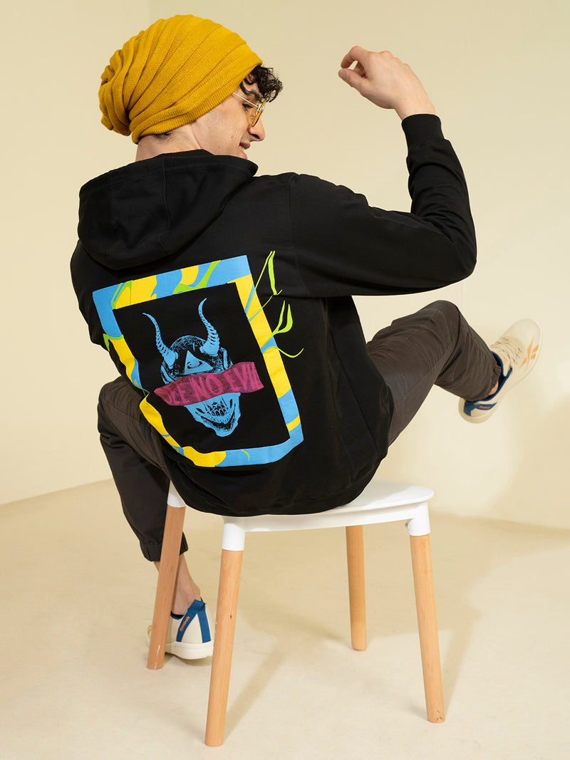 Punk SEE-NO-EVIL Black Sweatshirt