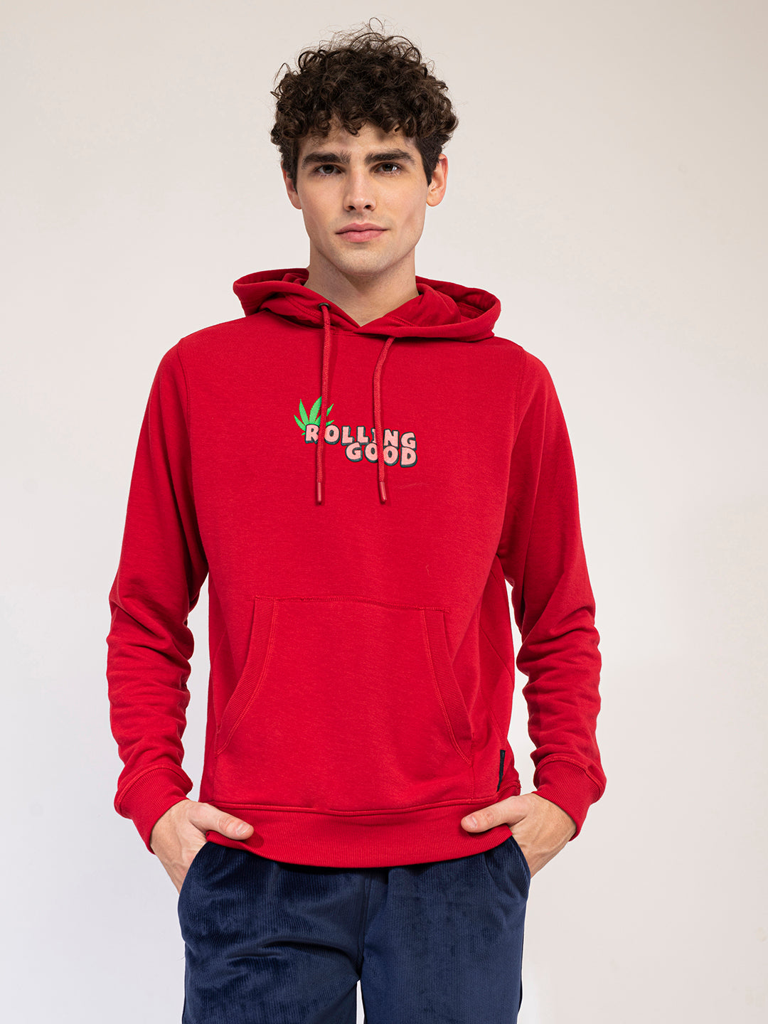 Punk ROLLING-GOOD Red Sweatshirt