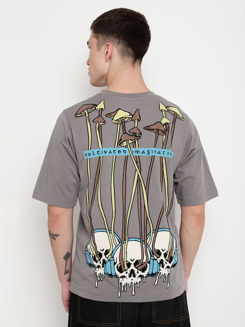 PUNK Grey CULTIVATED-IMAGINATION Oversized Tshirt