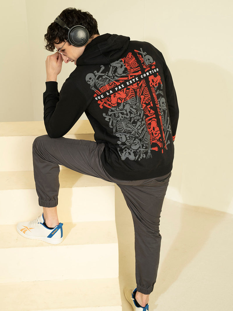 Punk Black PEACE-BE-WITHOUT-YOU Sweatshirt