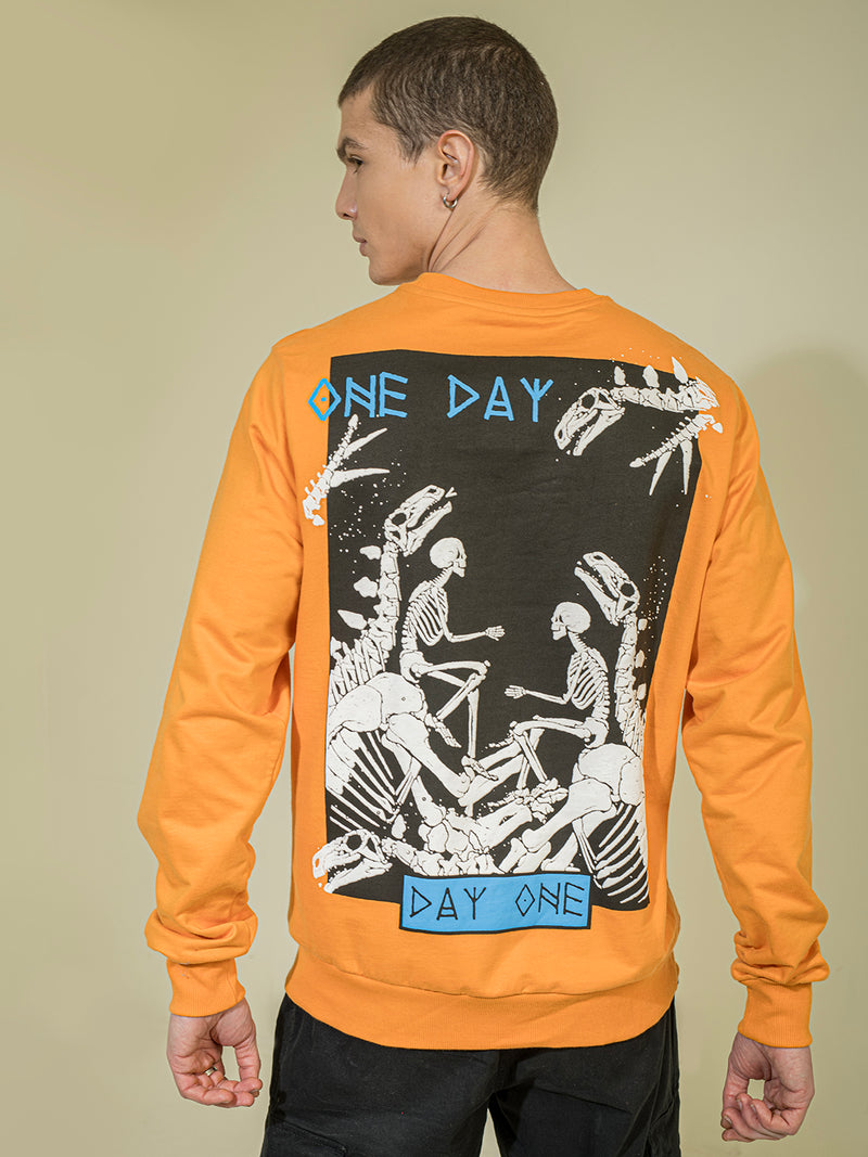 Punk THE-END Orange Sweatshirt for Men