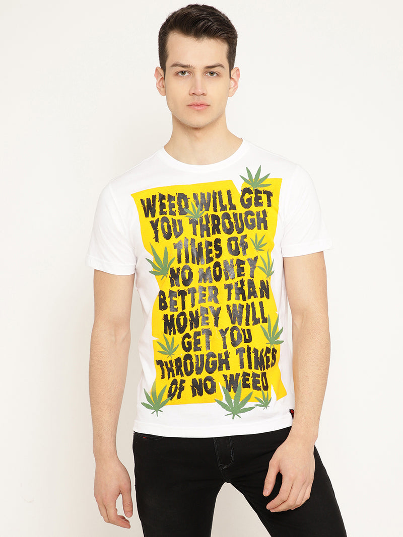 Punk WEED-WILL-GET White T-Shirt
