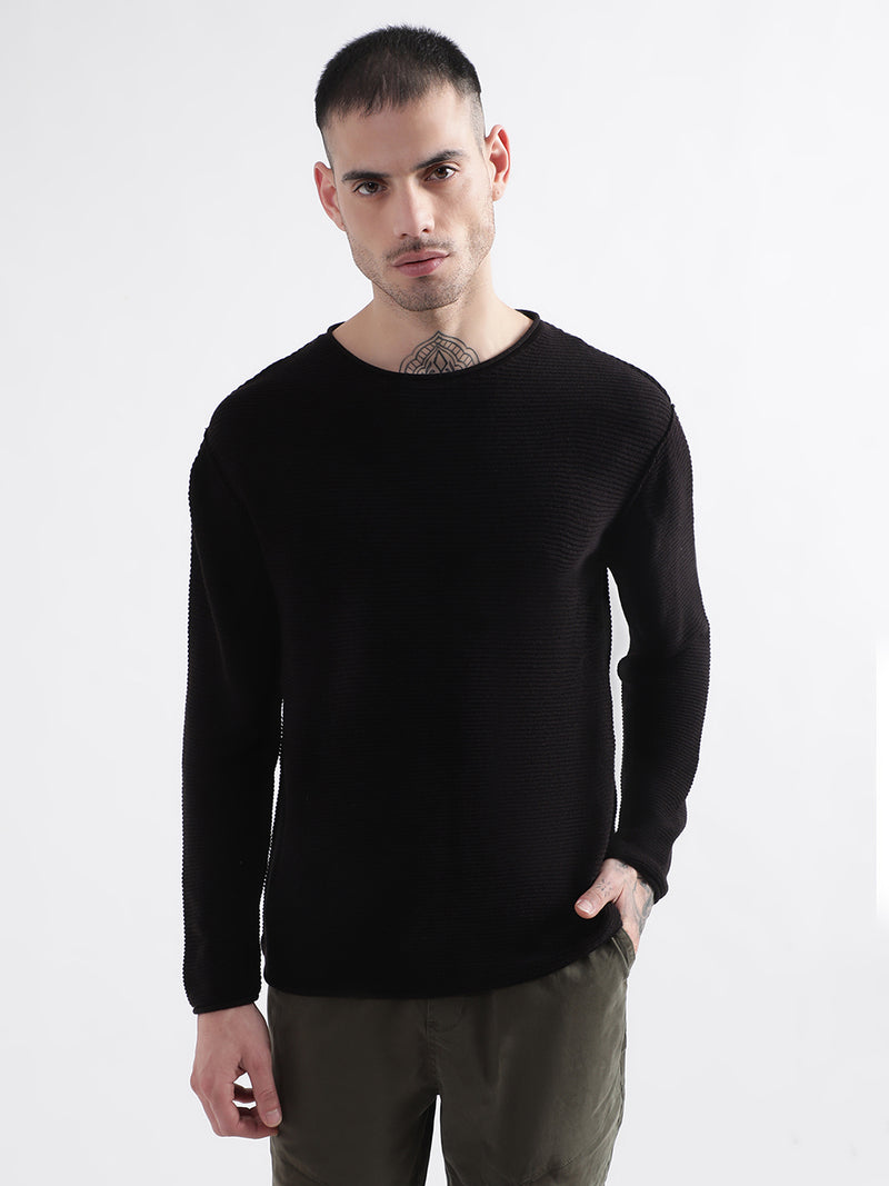 Punk Essential Round Neck Black Pullover