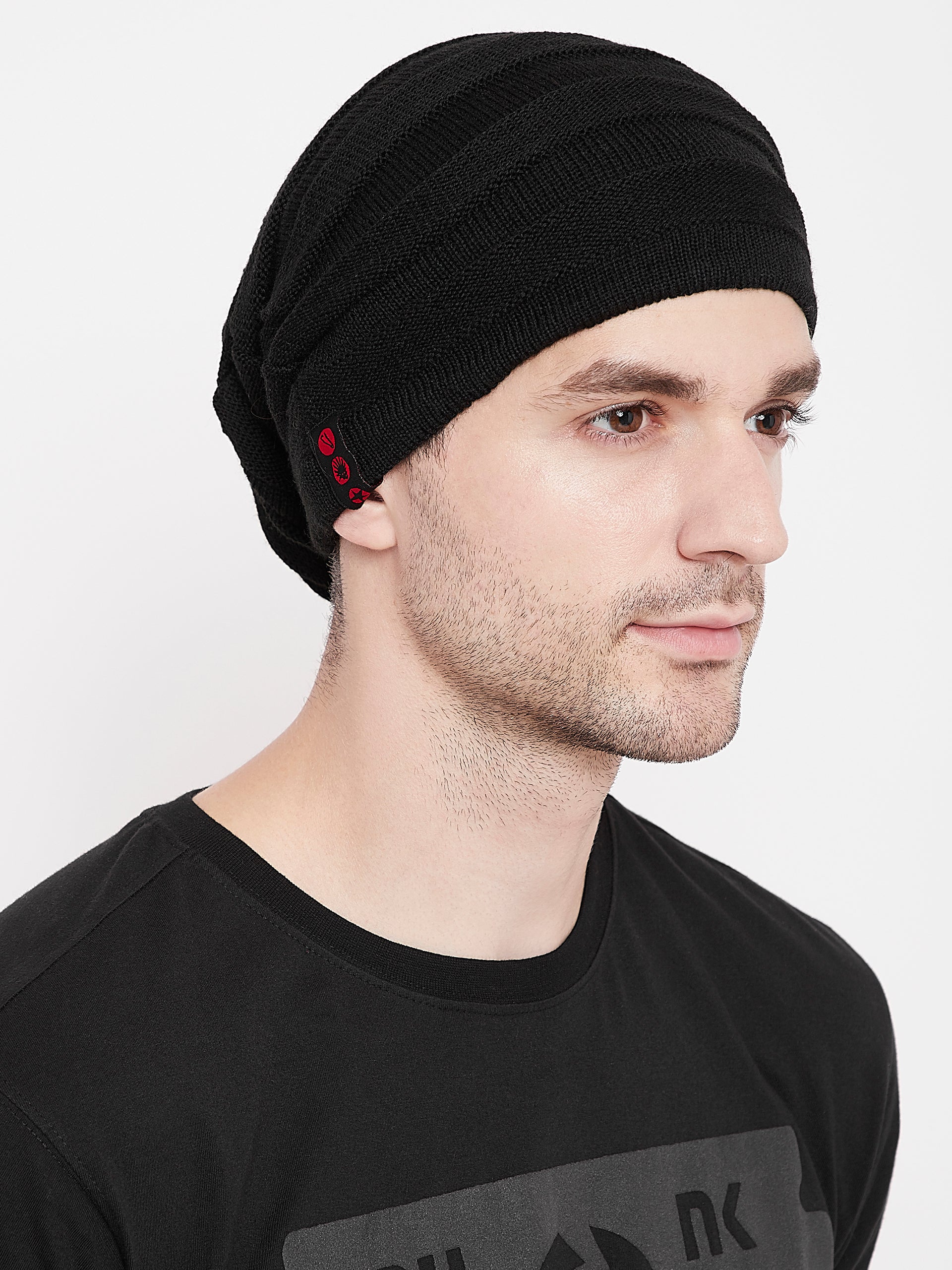 Buy Punk Men Casual Adults-Unisex Black Beanie Kint