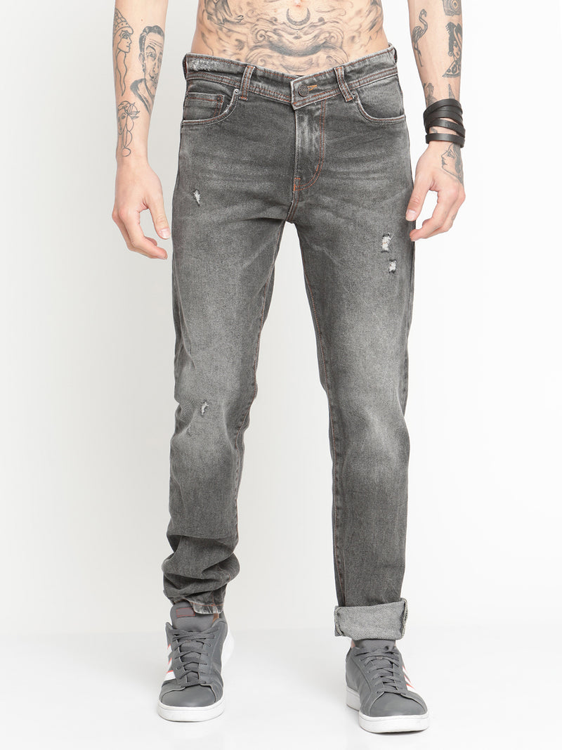 Punk Men Regular Fit Jeans