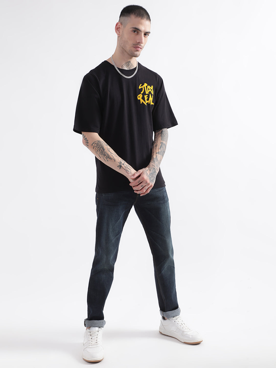 Punk STAY-REAL Black Oversized Tshirt