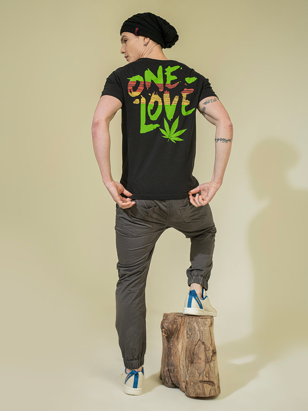 Punk ONE-LOVE Black  T-shirt