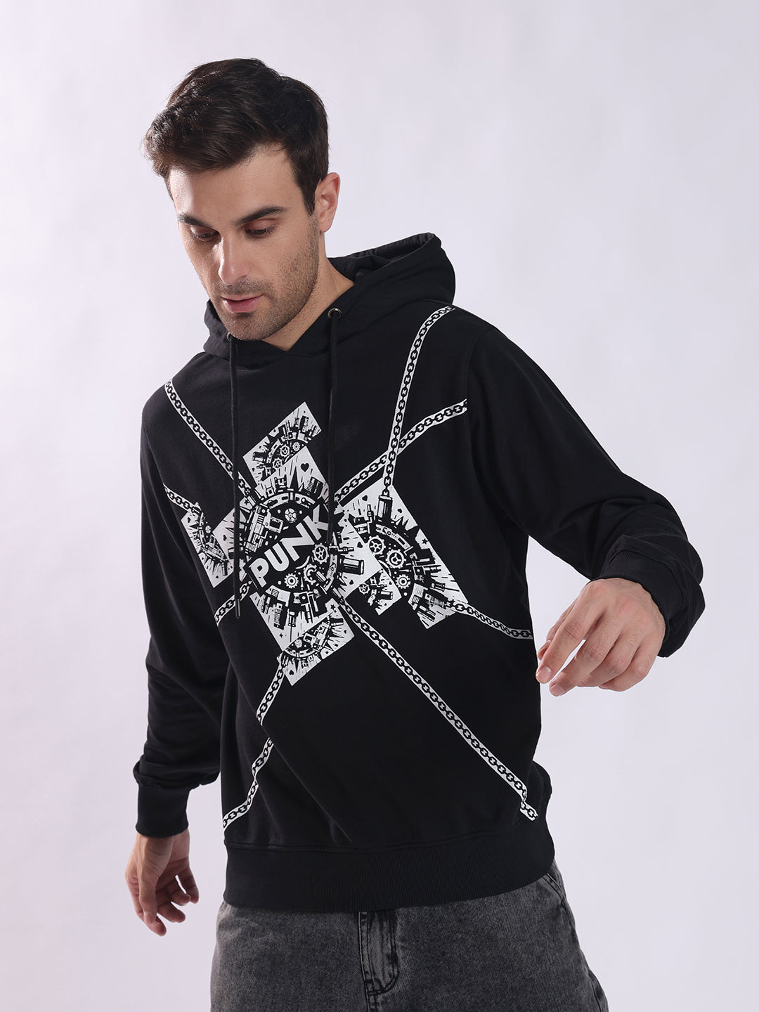 CHAINED-PUNK Black Gothic Sweatshirt | BUDDY SET