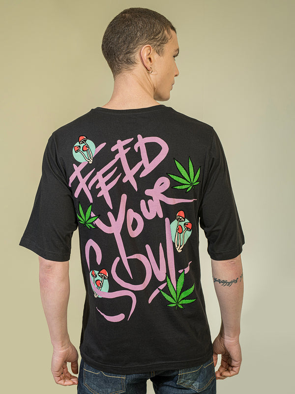 Punk FEED YOUR SOUL Oversized Tshirt