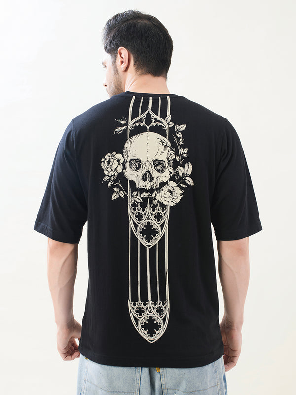 Gothic Window Oversized T-Shirt – Black | PUNK Streetwear