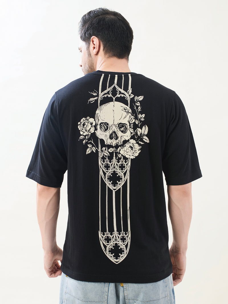 Gothic Window Oversized T-Shirt – Black | PUNK Streetwear
