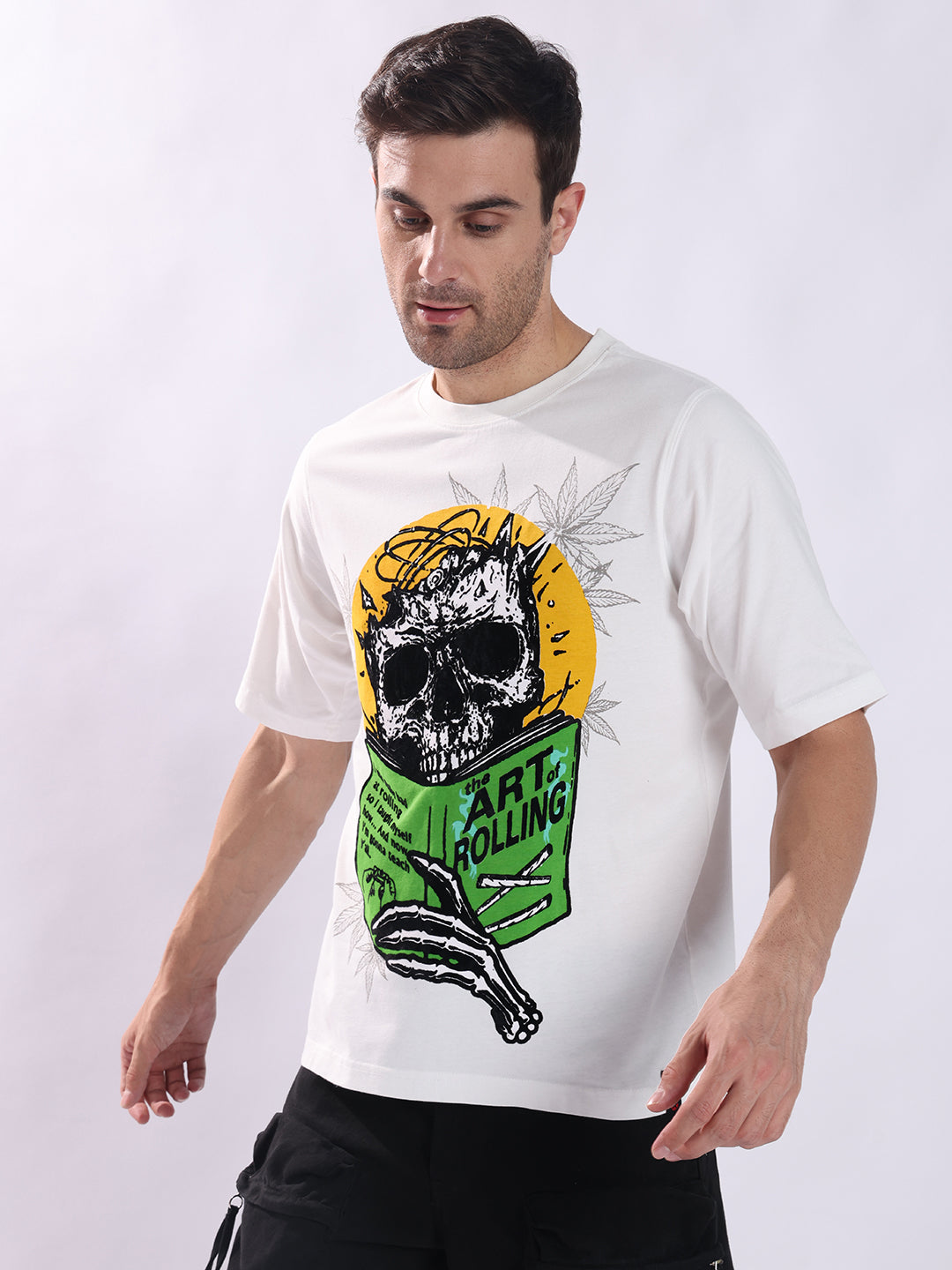 PUNK Art of Rolling Oversized T-Shirt - White | Streetwear Essential