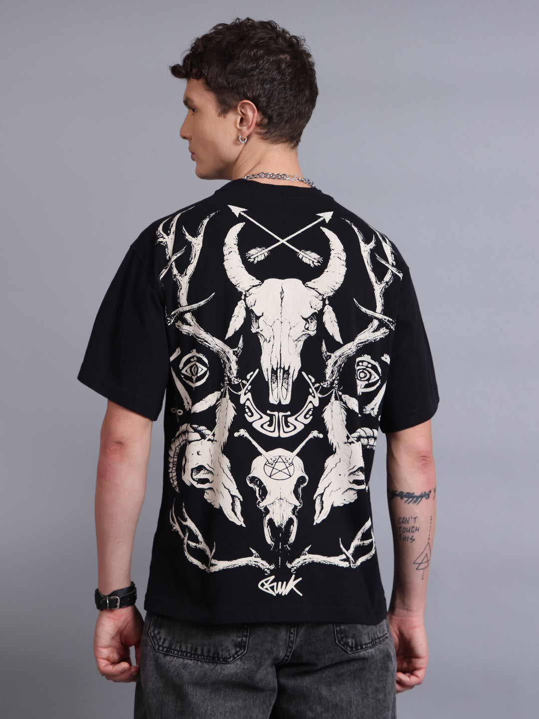 THE-PUREGOTH Oversized Black T-Shirt | Gothic Streetwear by PUNK | New In