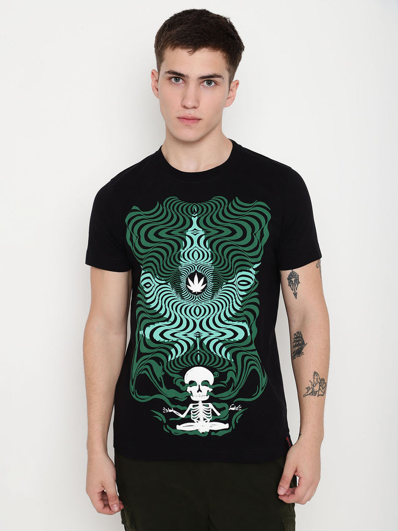 PUNK Black PSY-DOPE Regular Fit Tshirt