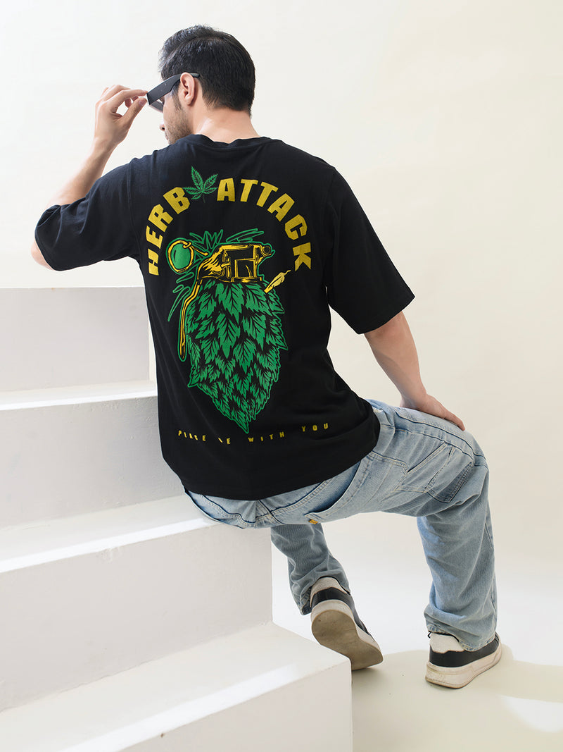 HERB-ATTACK Oversized T-Shirt | PUNK Weed Collection – New In