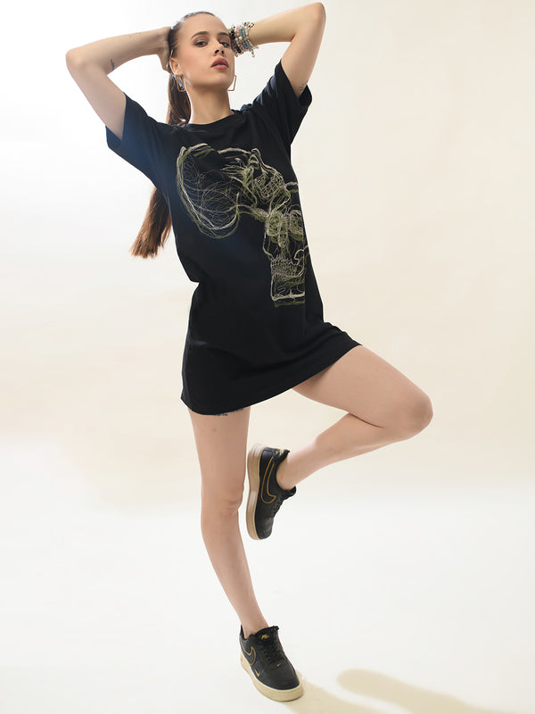 SKULL-EMBROIDERY Dress | PUNK Skull Collection – Halloween Edit