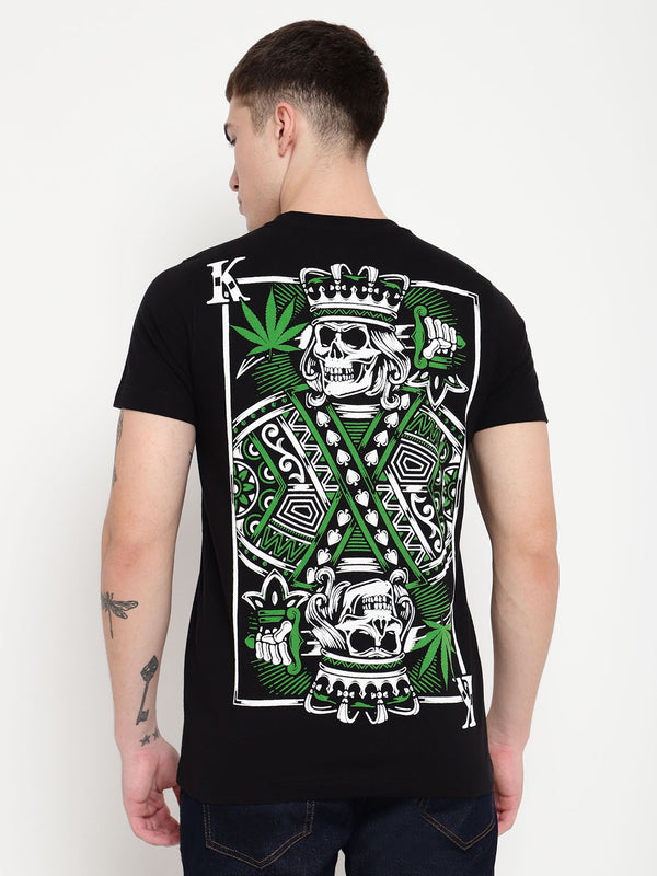 PUNK Black KING-OF-DOPELAND Regular Fit Tshirt