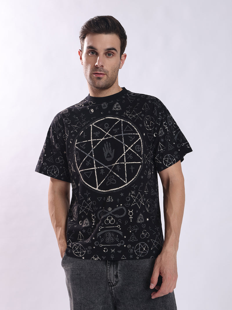 AO-Goth Oversized Black T-Shirt - Gothic Streetwear | PUNK