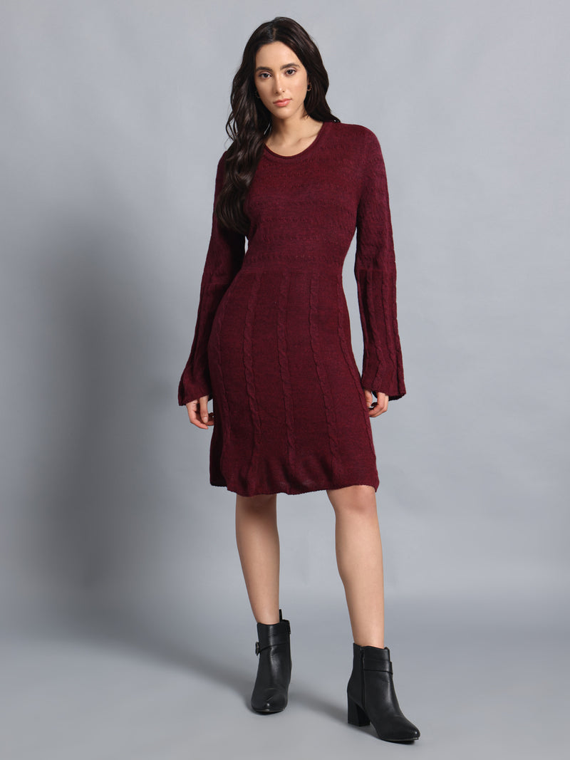 PUNK Maroon Dress for Women – Effortless Style for Every Occasion