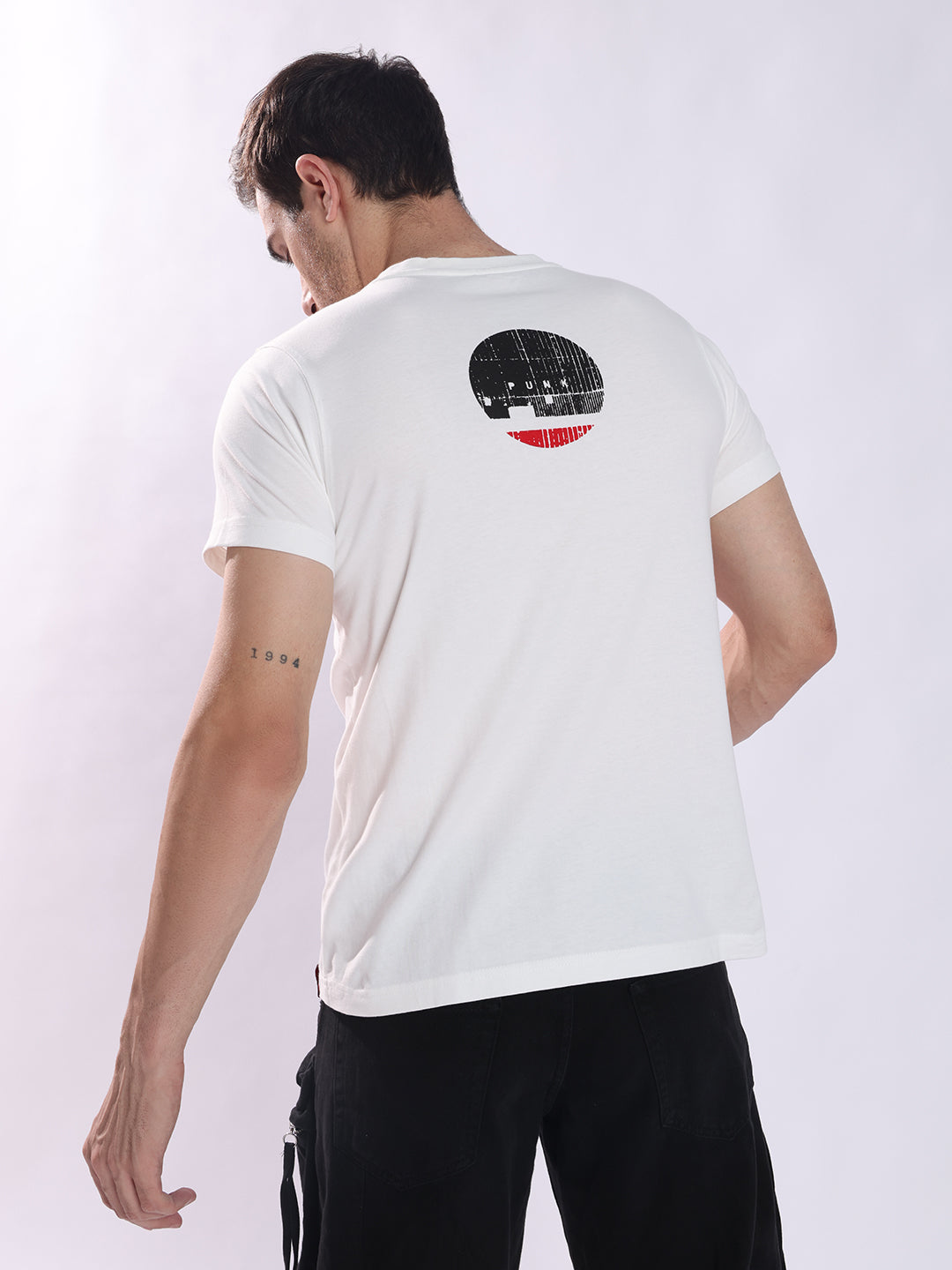 PUNK Industrial Graphic T-Shirt – White | Bold Streetwear