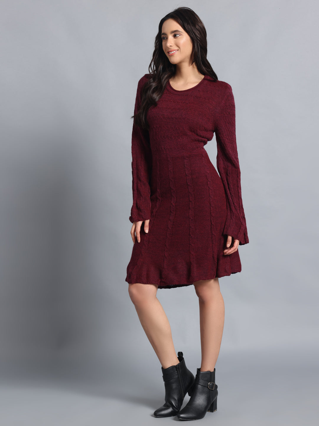 PUNK Maroon Dress for Women – Effortless Style for Every Occasion