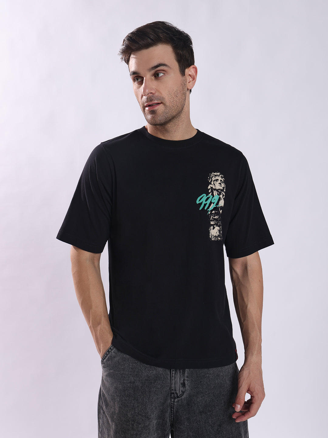 PUNK Forbidden Oversized T-Shirt for Men - Black | Edgy Streetwear