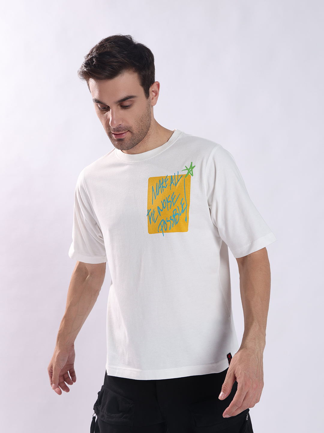 PUNKSTAR Oversized T-Shirt - White | Bold Streetwear Style | PUNK