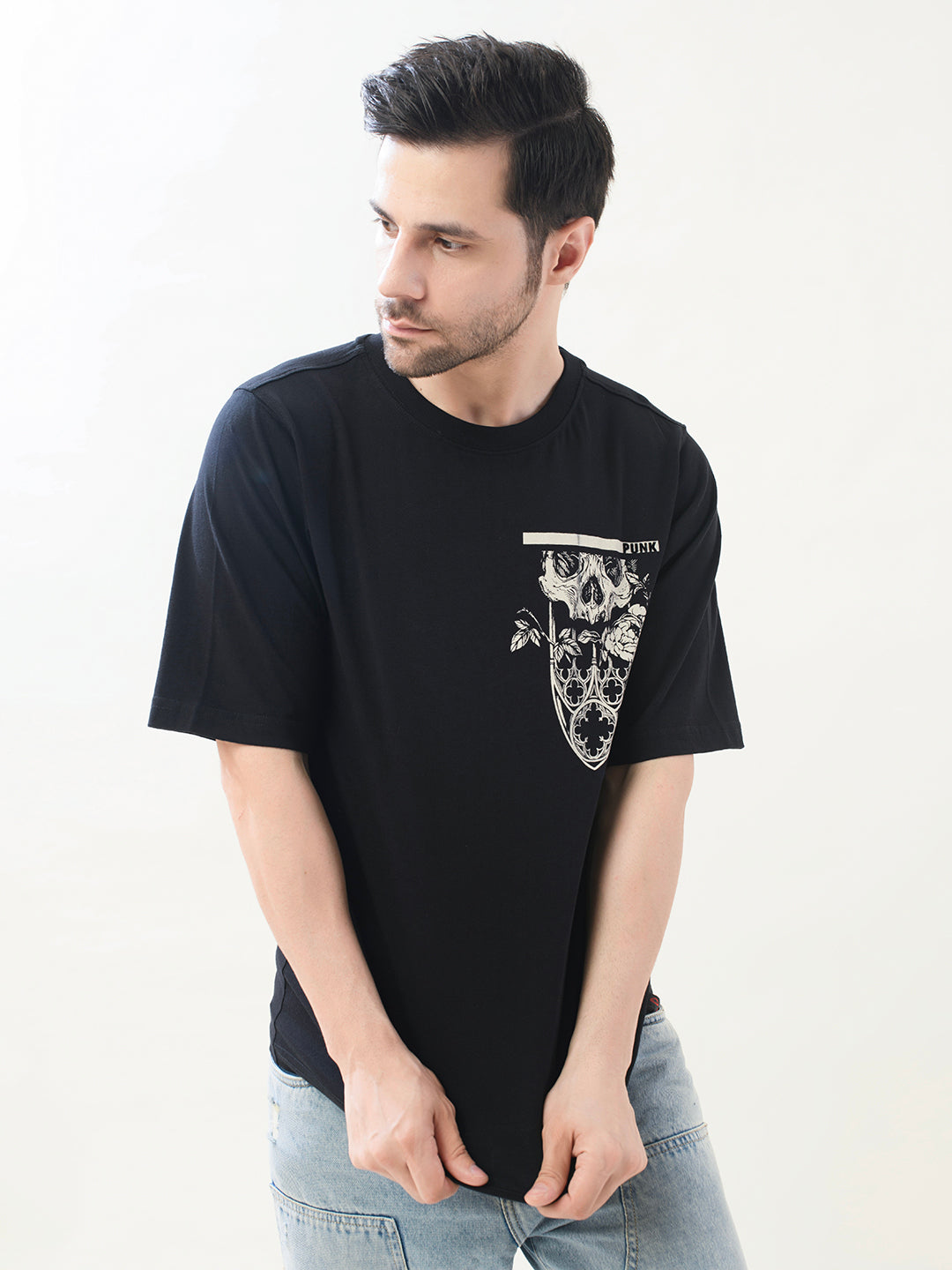 Gothic Window Oversized T-Shirt – Black | PUNK Streetwear