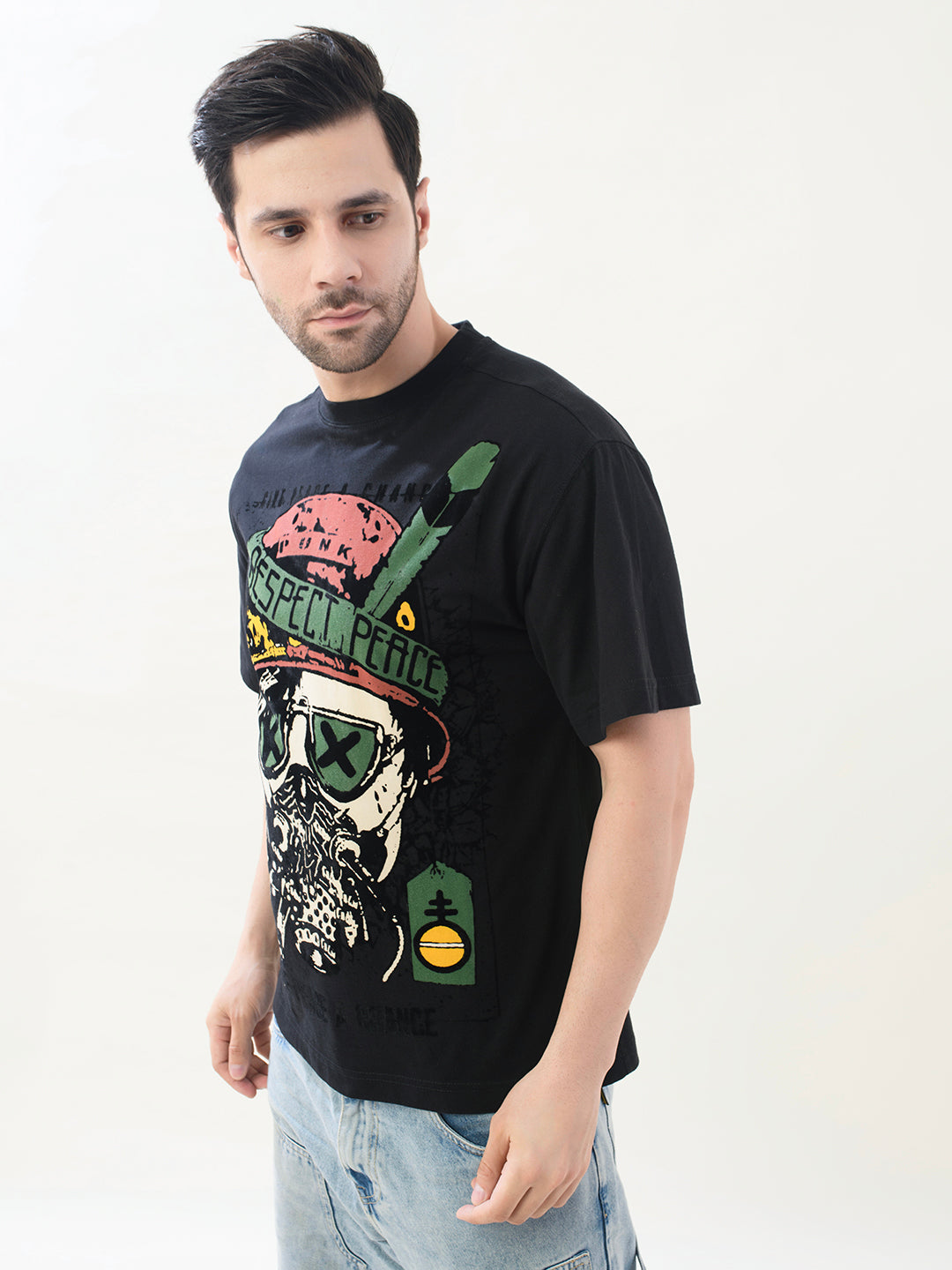 RESPECT-PEACE Oversized T-Shirt | PUNK Weed Collection – New In