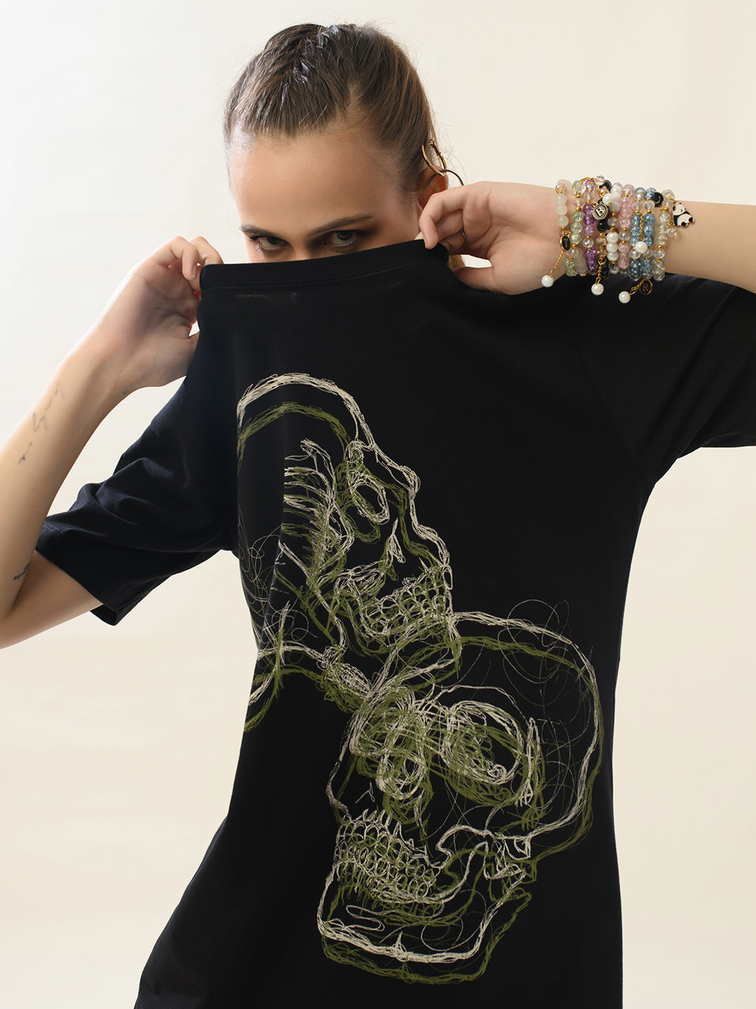 SKULL-EMBROIDERY Dress | PUNK Skull Collection – Halloween Edit