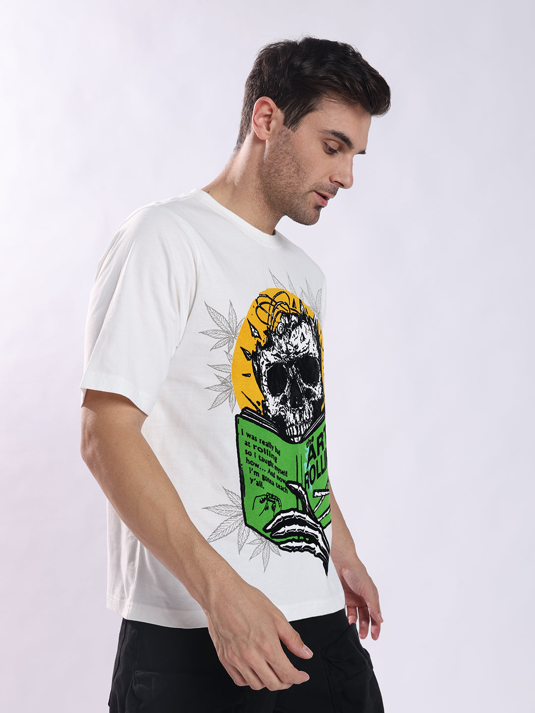 PUNK Art of Rolling Oversized T-Shirt - White | Streetwear Essential