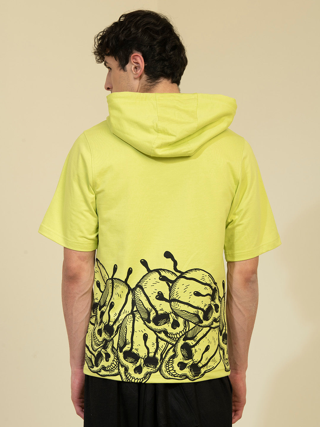 Punk Lime Colour Sweatshirt SKULL-VINES