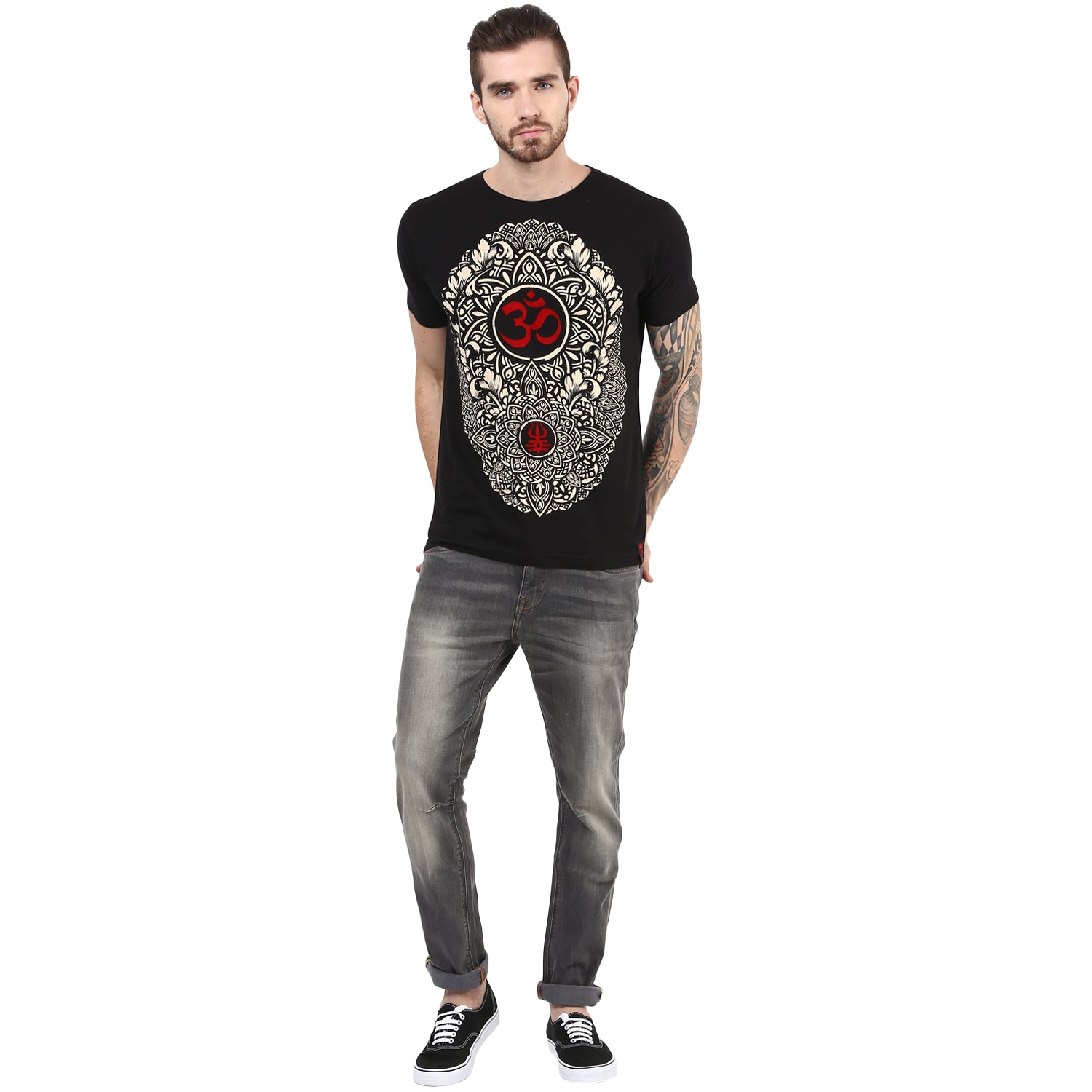 Punk Black Gothic Aum T-shirt