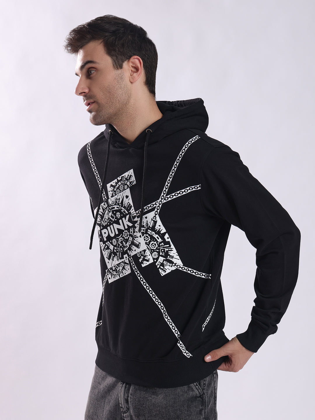 CHAINED-PUNK Black Gothic Sweatshirt | BUDDY SET