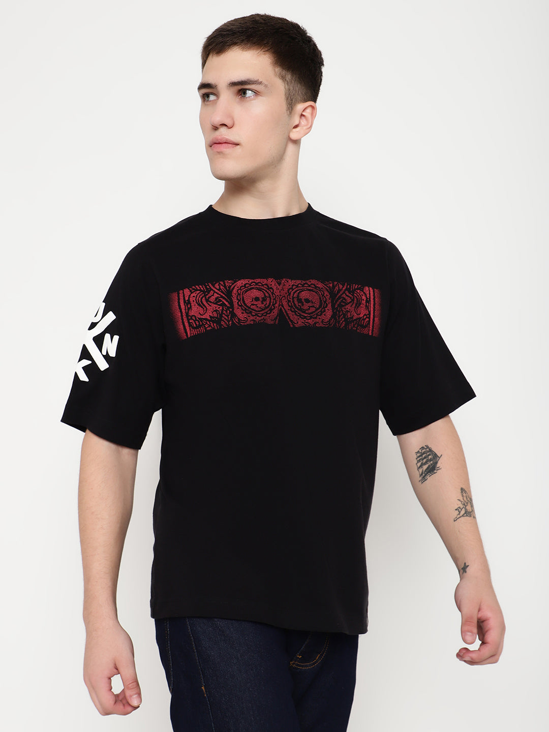 PUNK Black IN-THE-END Oversized Tshirt