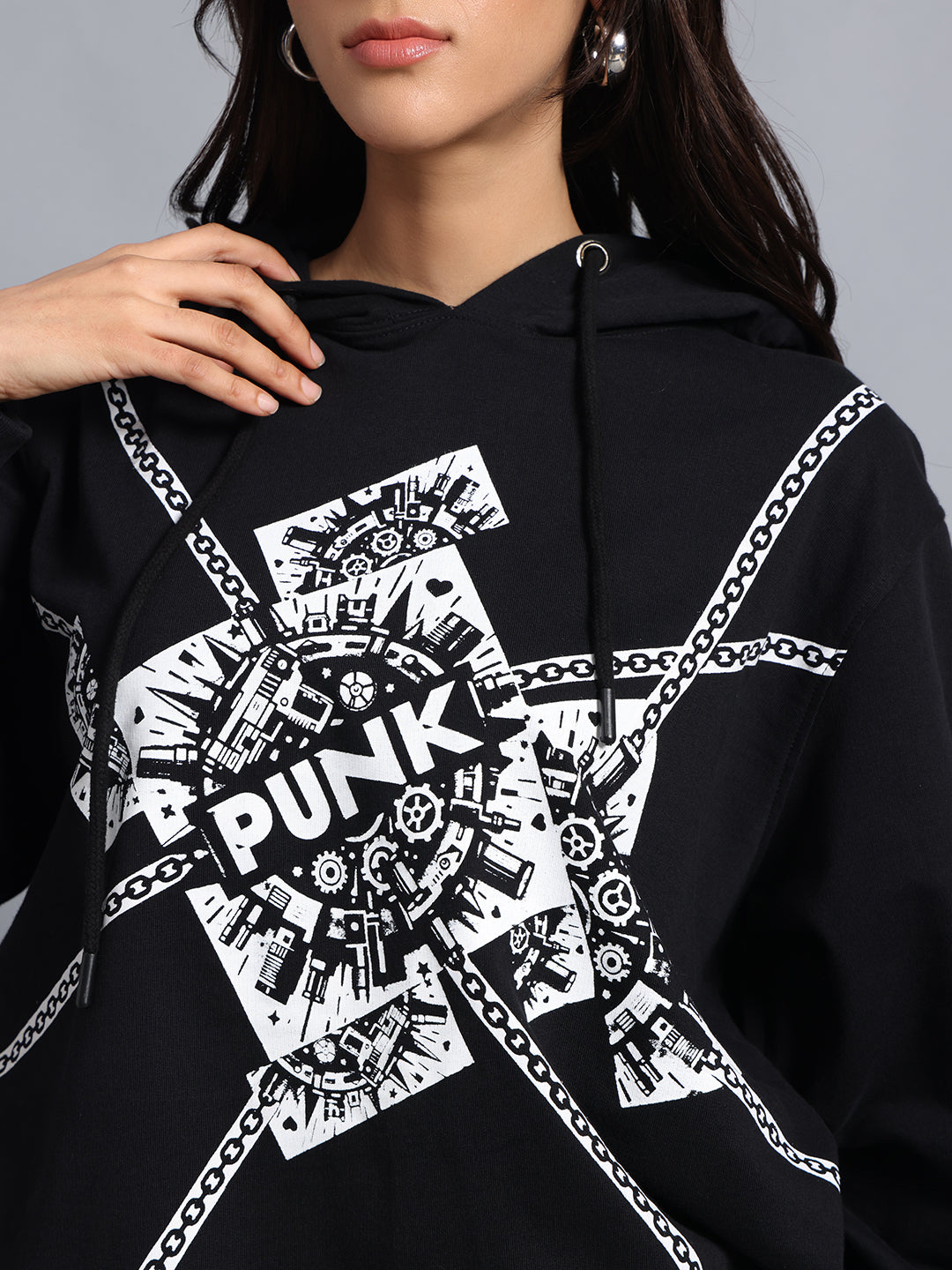 CHAINED-PUNK Black Gothic Sweatshirt | BUDDY SET