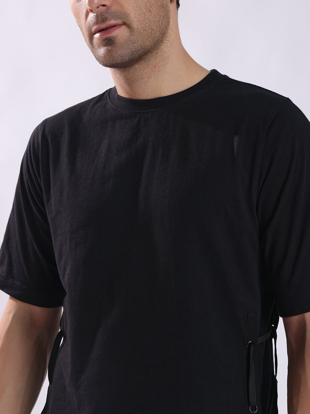 PUNK Gothic-Side-Dori Black Oversized T-Shirt