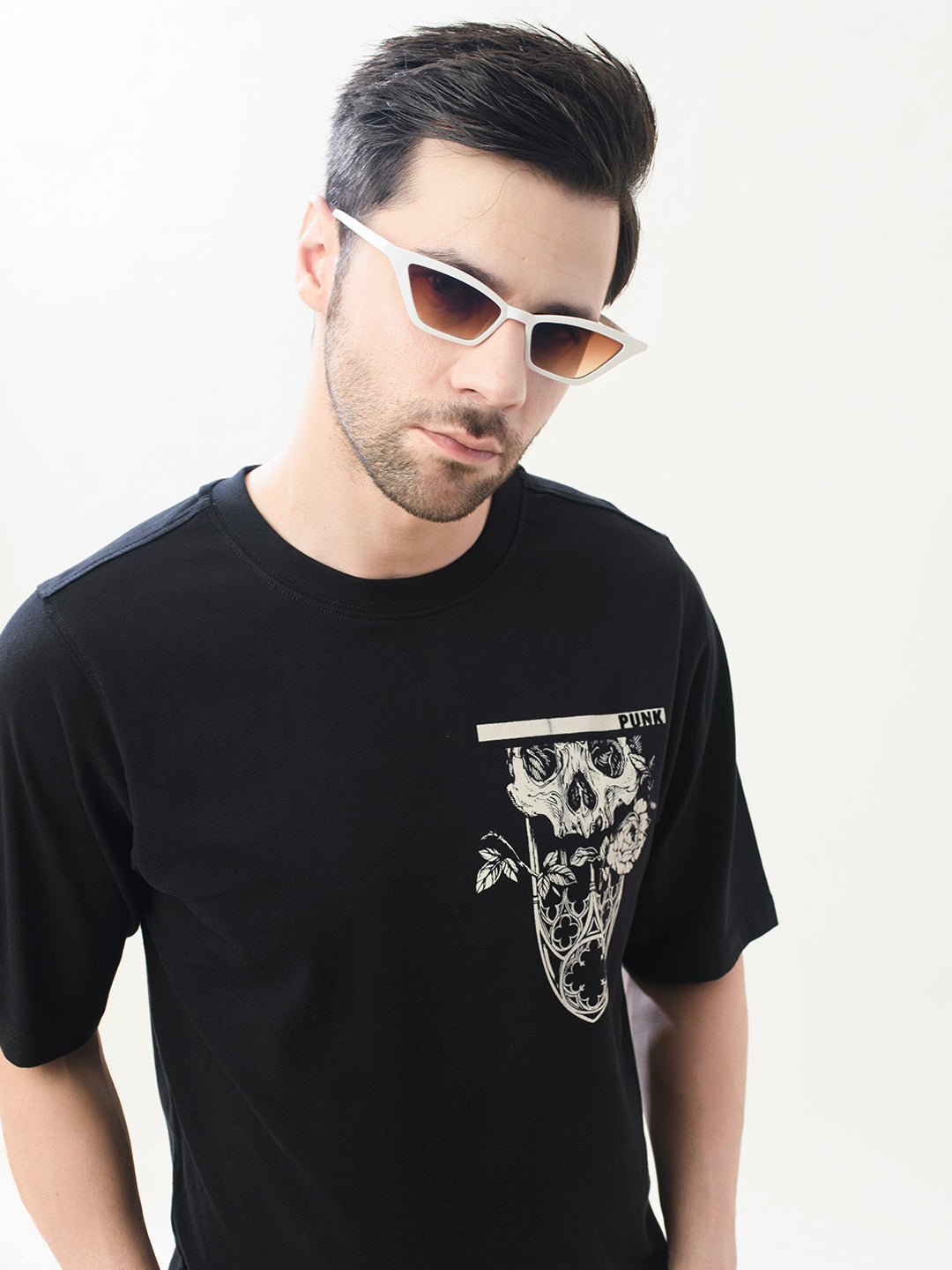 Gothic Window Oversized T-Shirt – Black | PUNK Streetwear