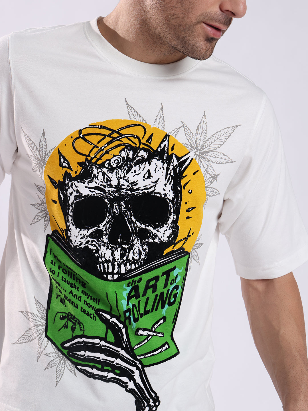 PUNK Art of Rolling Oversized T-Shirt - White | Streetwear Essential