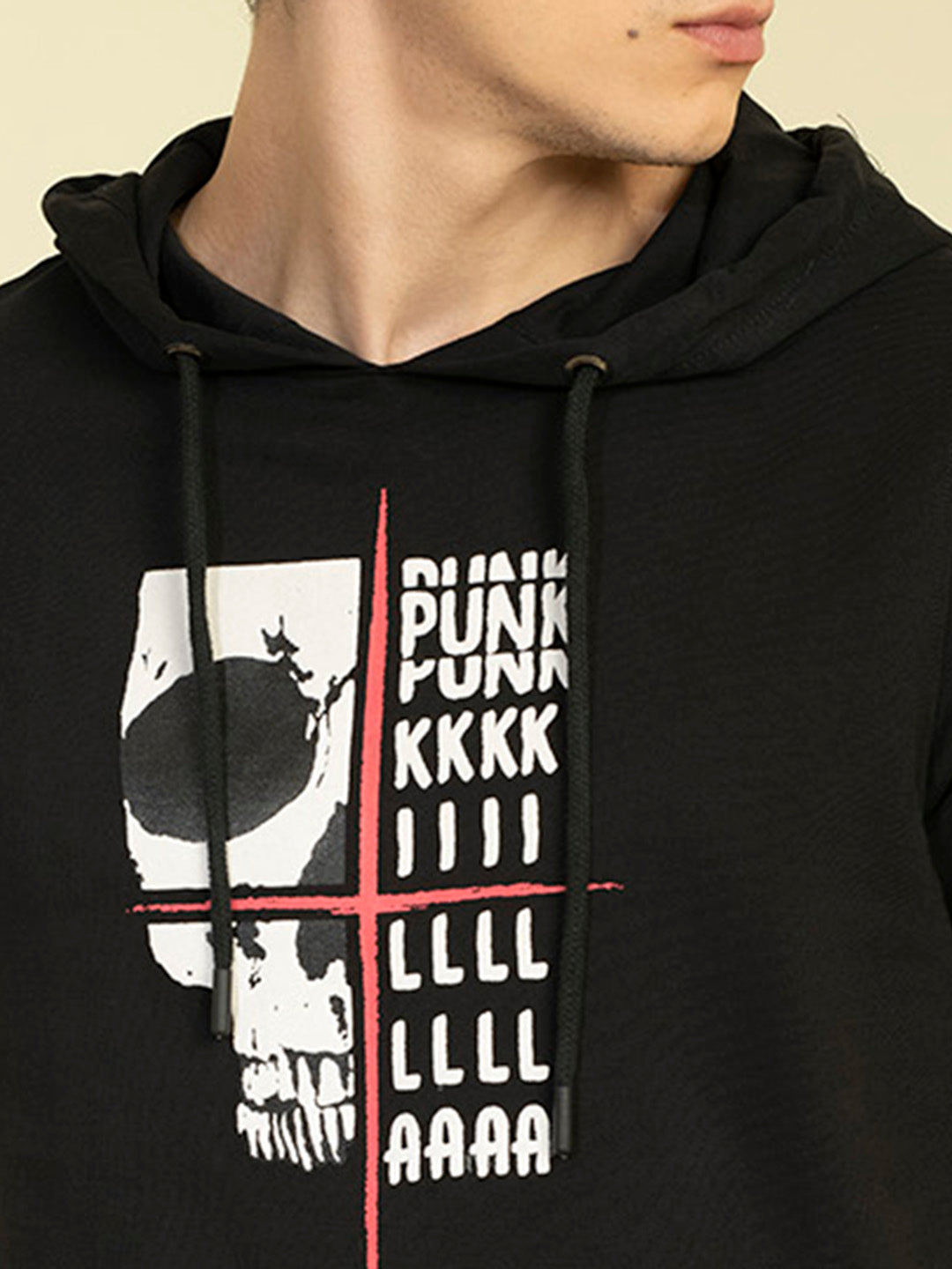 PUNK-KILLA Black Short Sleeve Sweatshirt