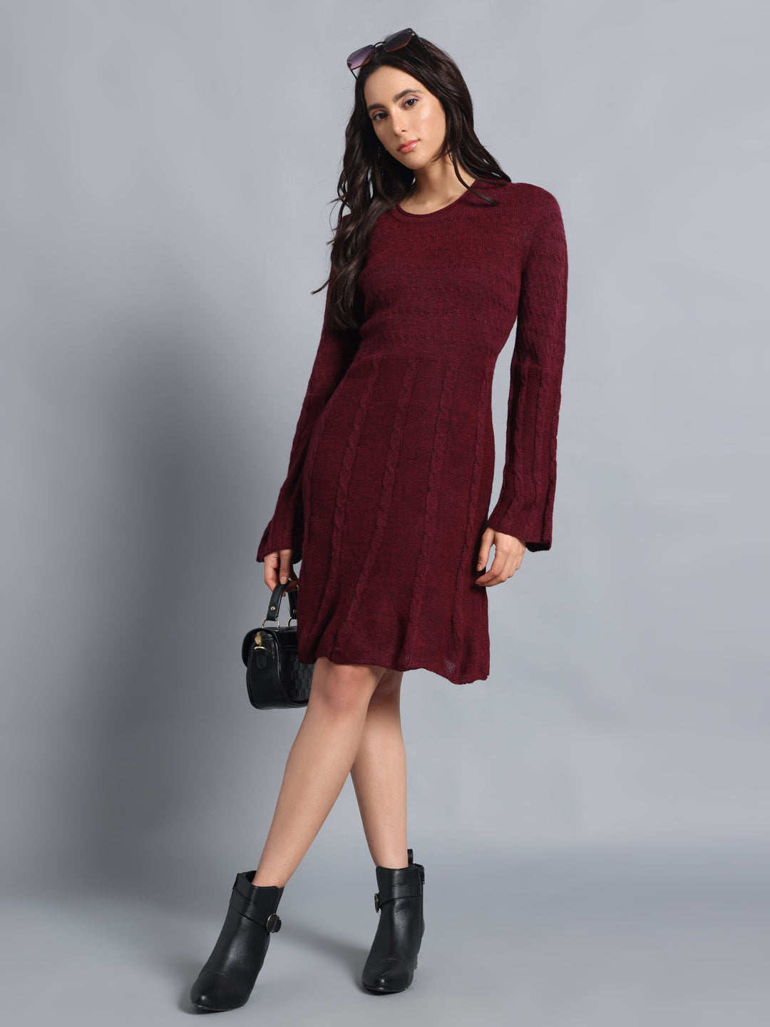 PUNK Maroon Dress for Women – Effortless Style for Every Occasion