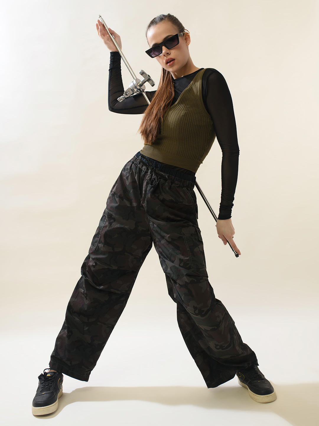 CAMO-FLOW Women Cargos | New In by PUNK – Street & Party Vibes