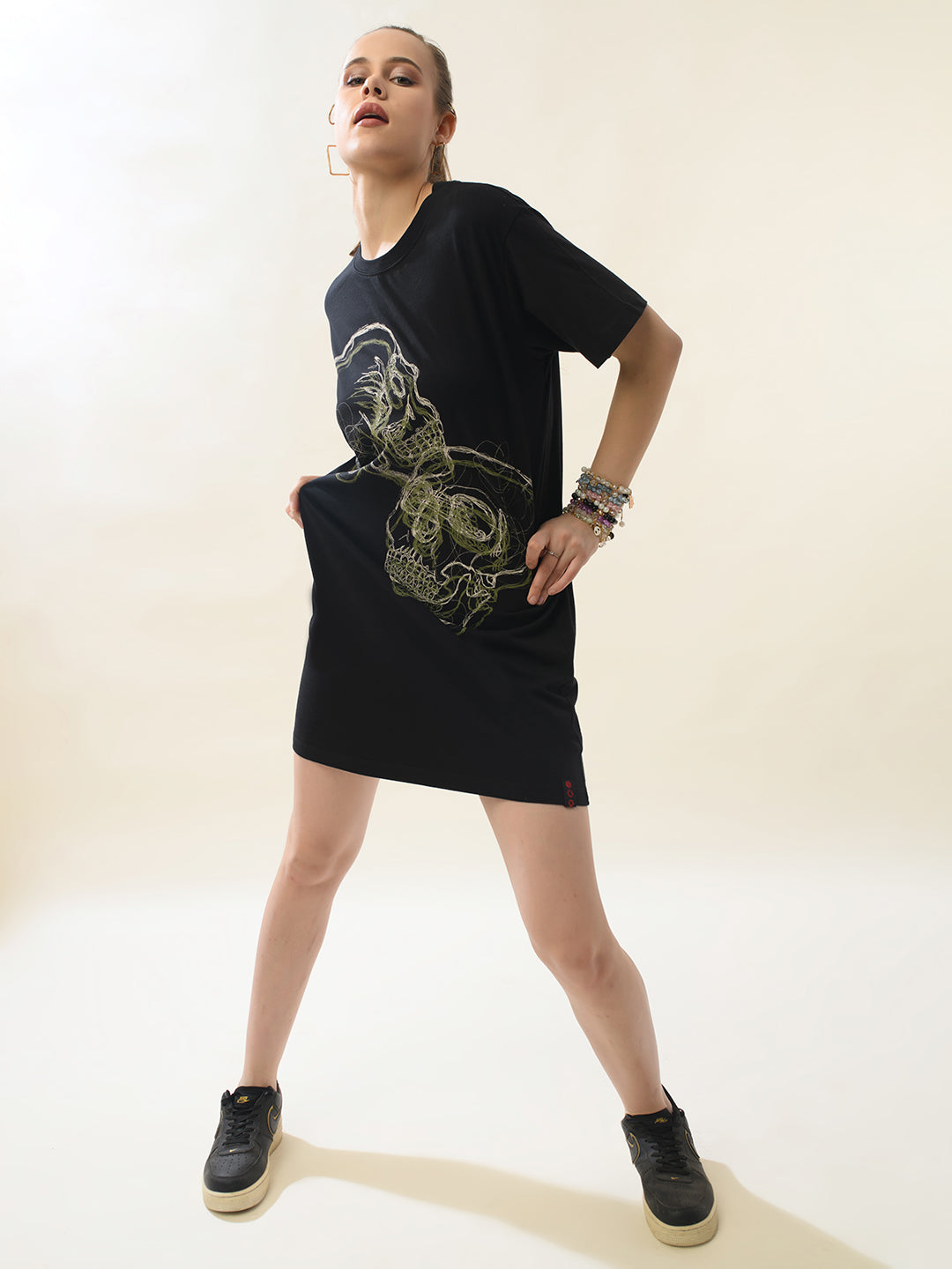 SKULL-EMBROIDERY Dress | PUNK Skull Collection – Halloween Edit