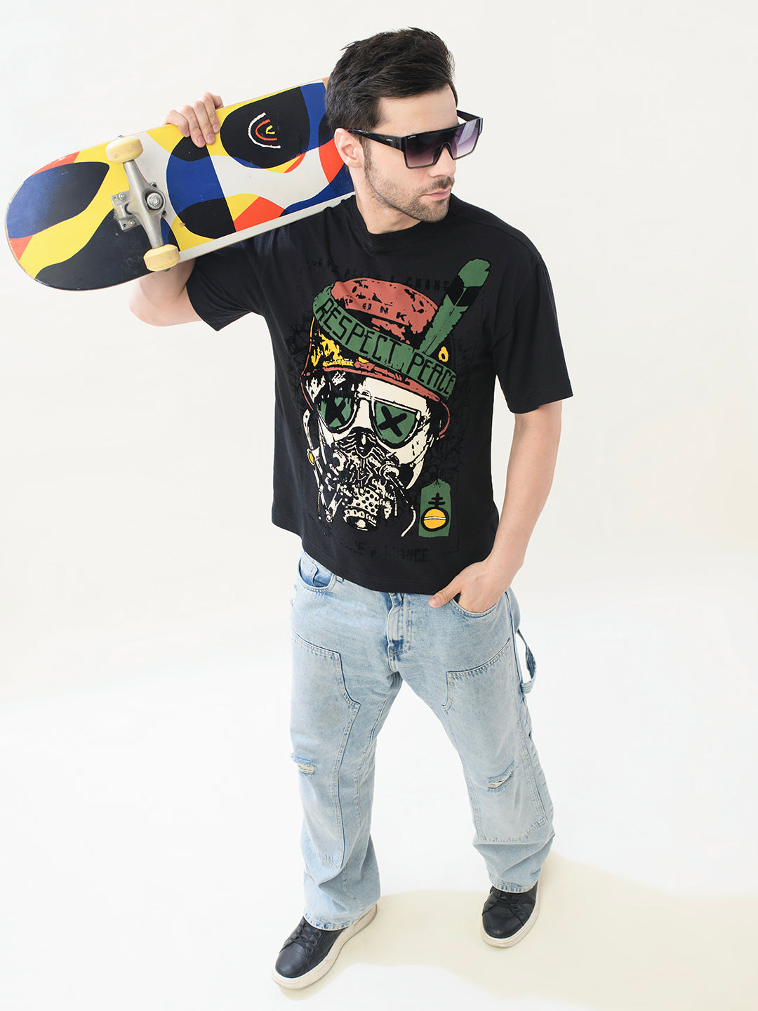 RESPECT-PEACE Oversized T-Shirt | PUNK Weed Collection – New In