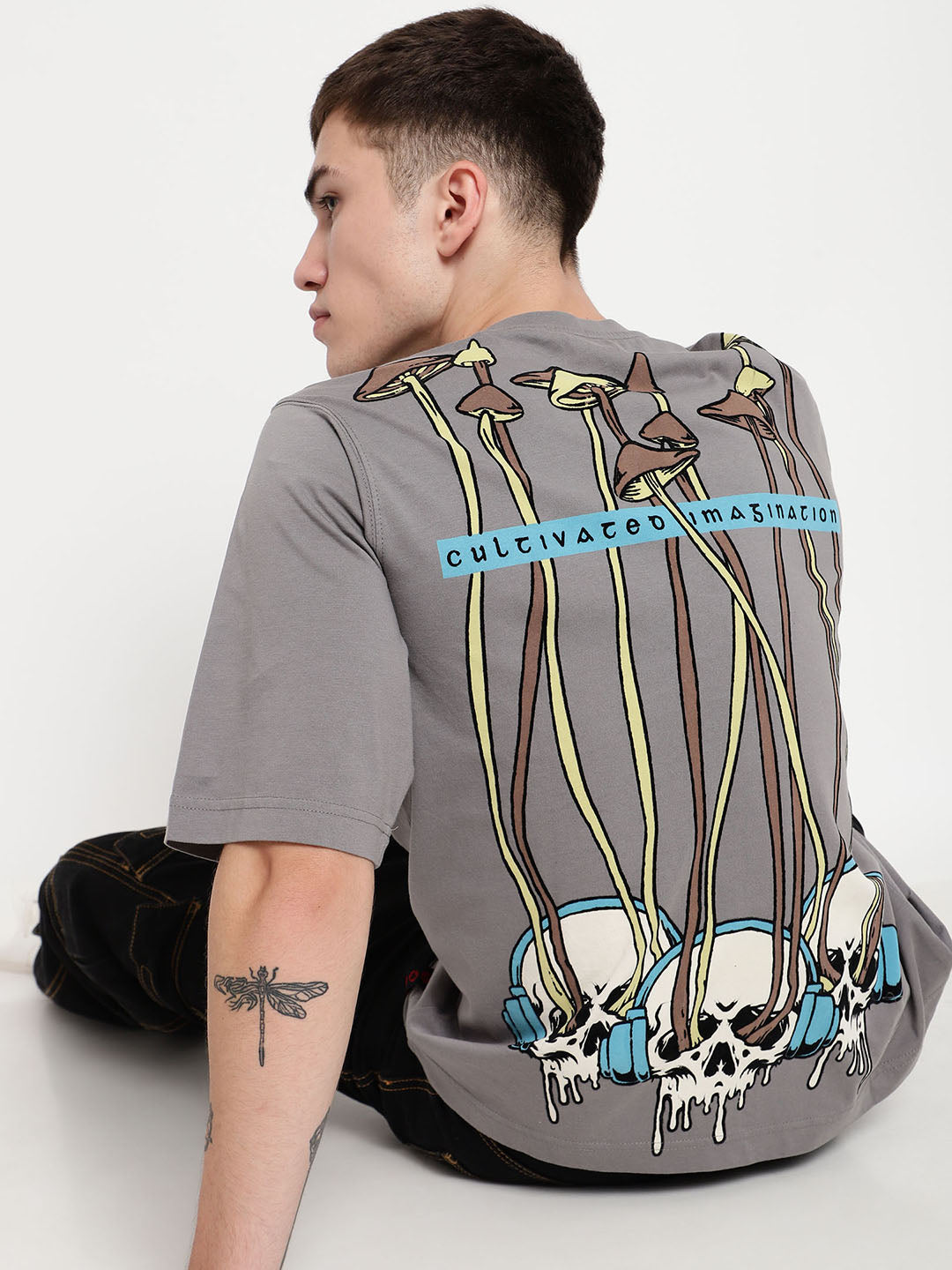 PUNK Grey CULTIVATED-IMAGINATION Oversized Tshirt