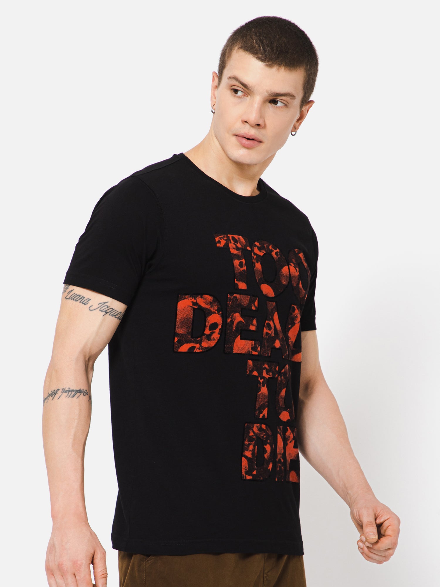 Punk Black T Shirt TOO-DEAD-TO-DIE