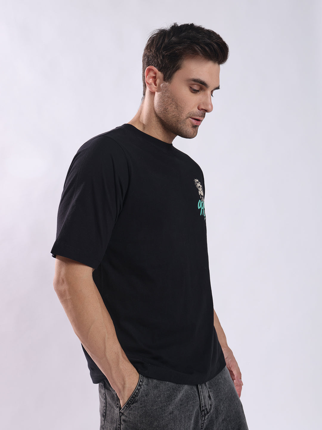 PUNK Forbidden Oversized T-Shirt for Men - Black | Edgy Streetwear