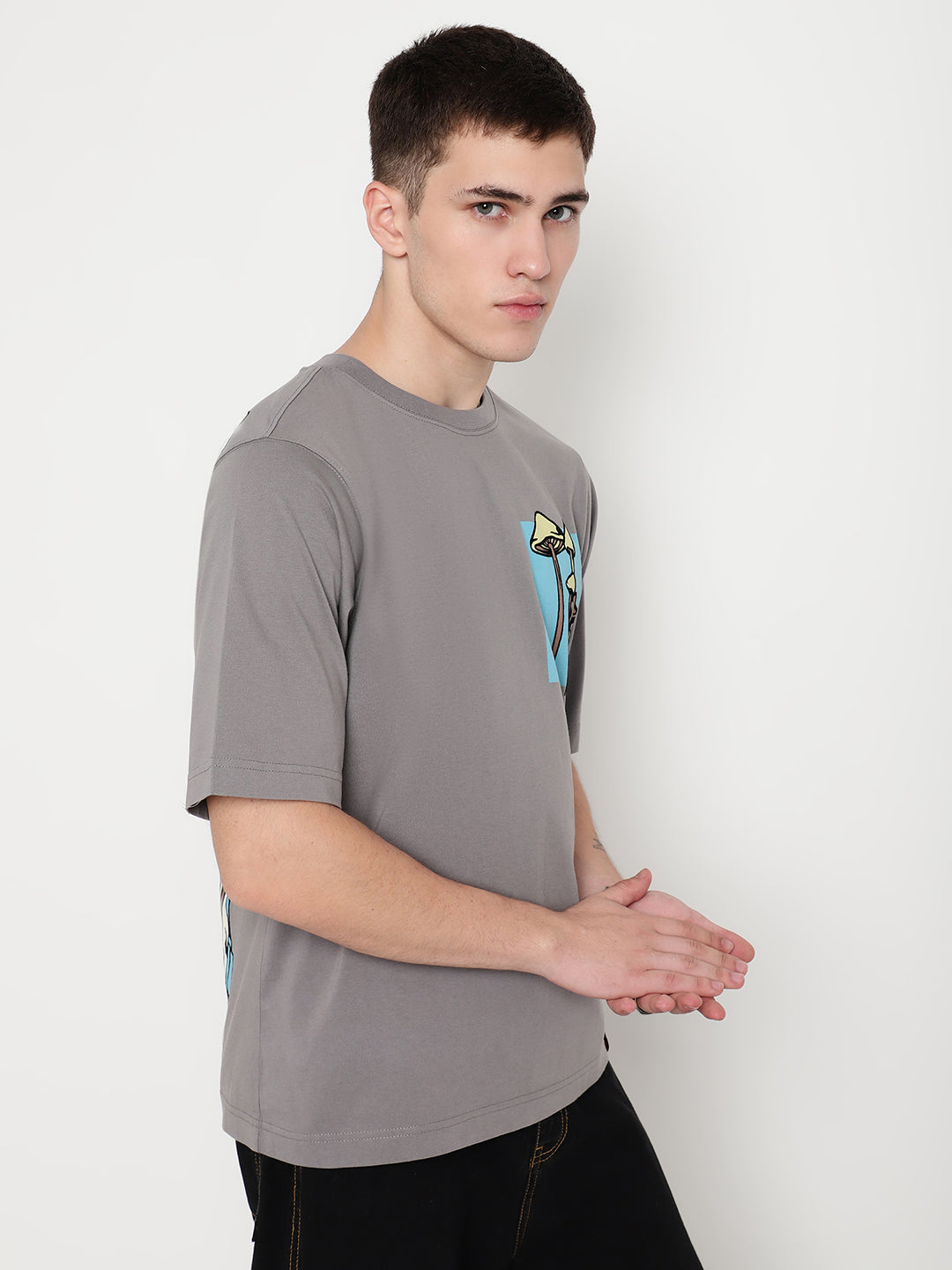 PUNK Grey CULTIVATED-IMAGINATION Oversized Tshirt