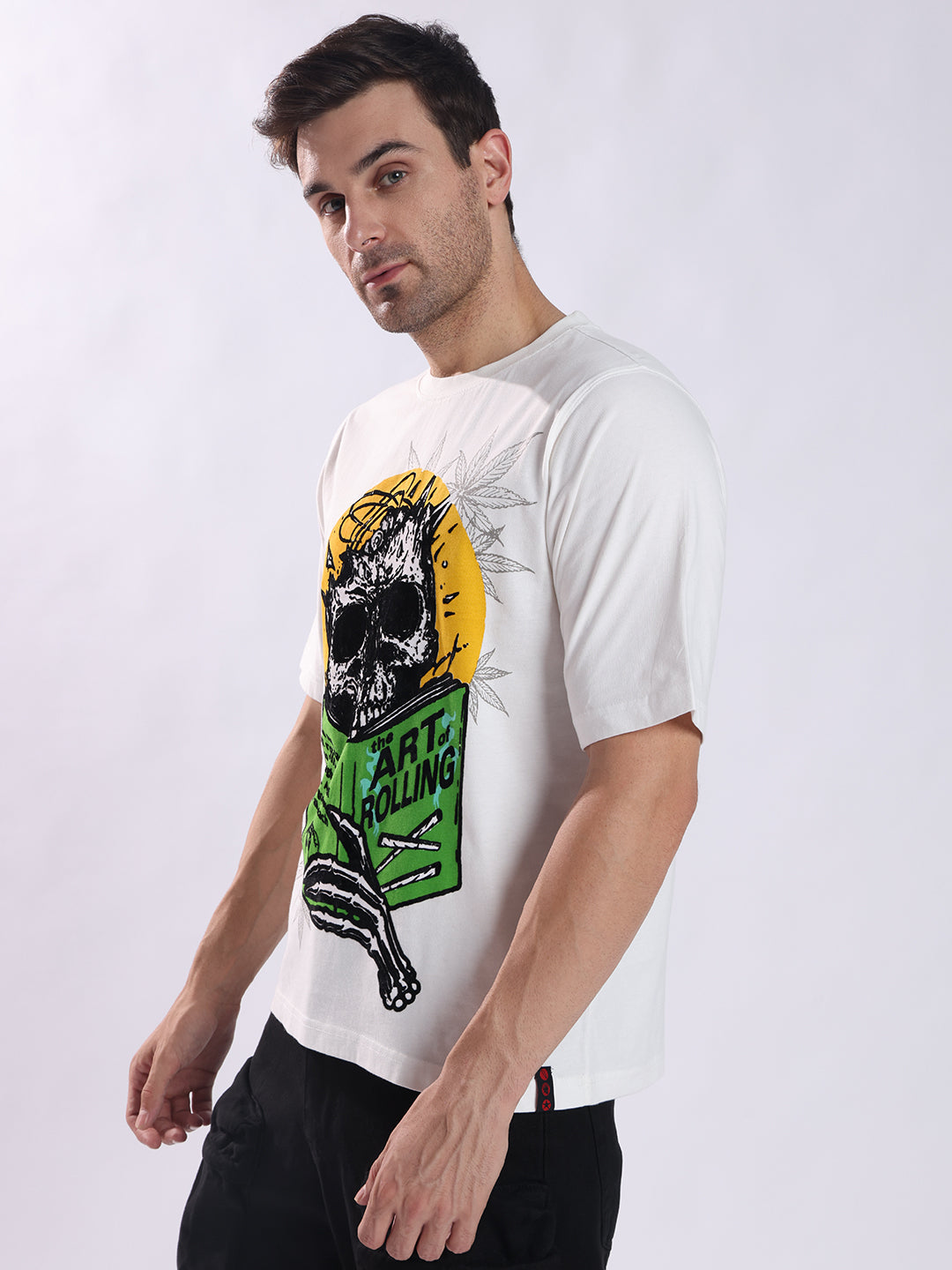 PUNK Art of Rolling Oversized T-Shirt - White | Streetwear Essential