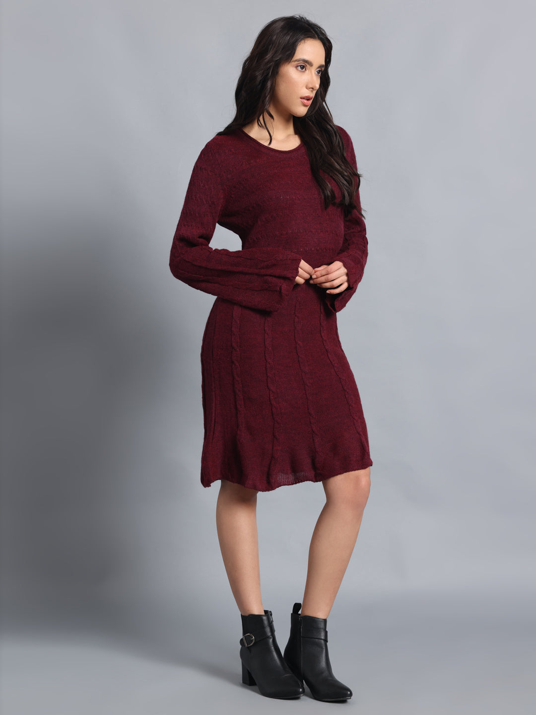 PUNK Maroon Dress for Women – Effortless Style for Every Occasion